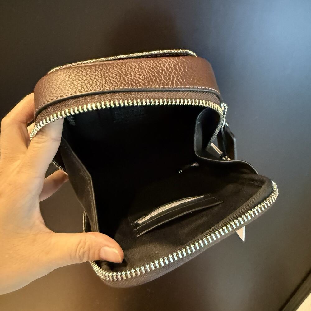 NWT Coach Men's Stanton Crossbody In Signature Jacquard Silver/Oak/Maple CH097 - Picture 11 of 13